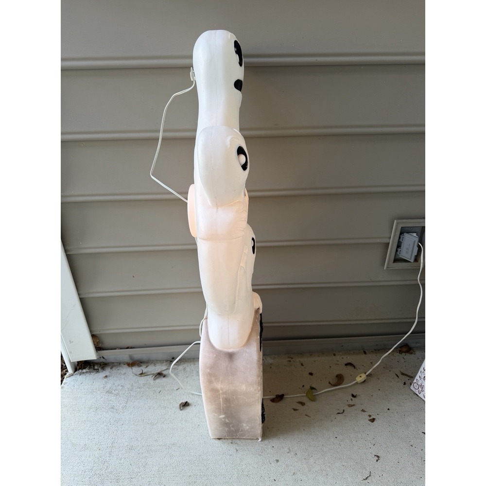 1995 40" Union Products Ghosts Tombstone Lighted Blow Mold Halloween Vtg Works - Picture 5 of 8
